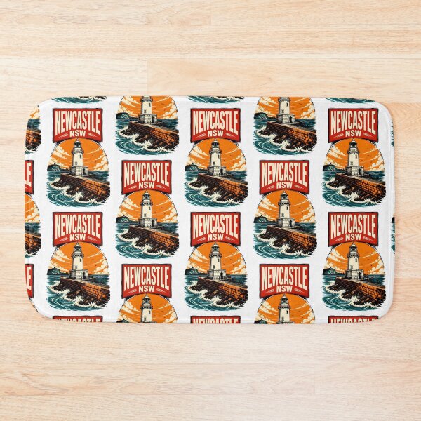 Item preview, Newcastle New South Wales Australia Vintage Travel Poster designed and sold by TravelersGems.