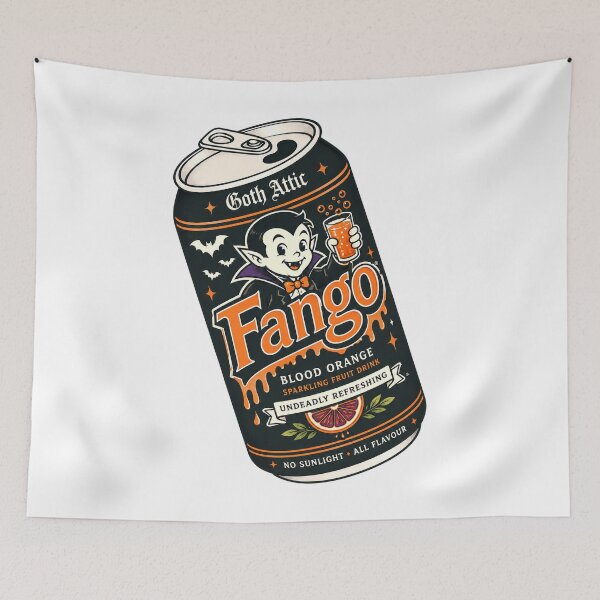 Item preview, Fango Blood Orange Soda | Gothic Soft Drink Can Illustration | Vintage Tattoo Style | Goth Attic designed and sold by gothattic.