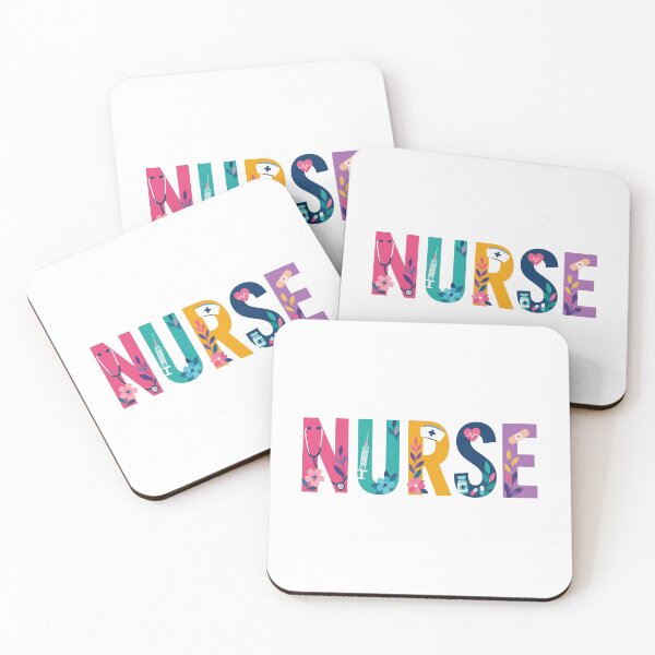 Item preview, NURSE Colorful Floral Word designed and sold by YNELENT.