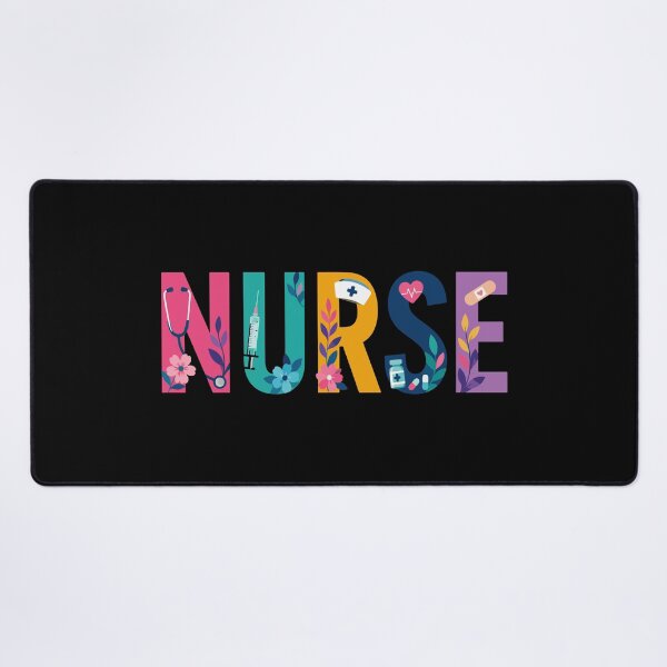 Item preview, NURSE Colorful Floral Word designed and sold by YNELENT.