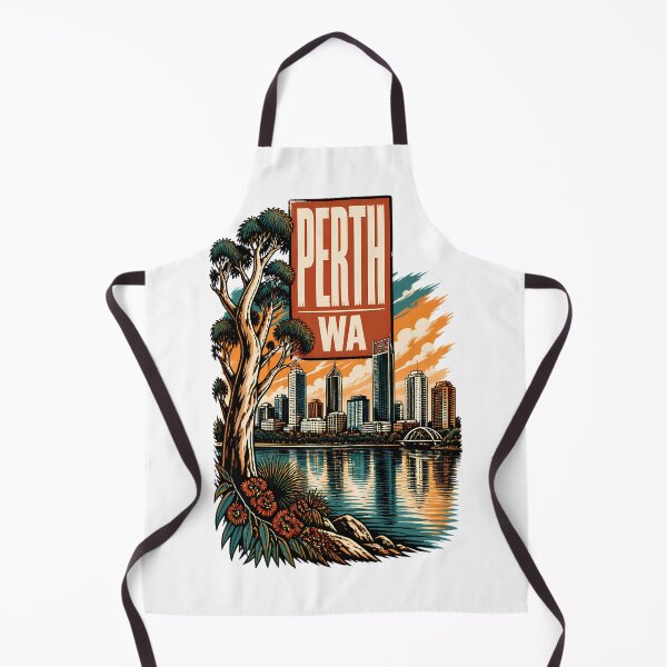 Item preview, Perth Western Australia Vintage Travel Poster designed and sold by TravelersGems.