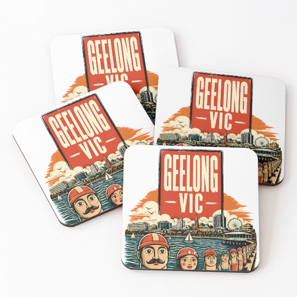 Item preview, Geelong Victoria Australia Vintage Travel Poster designed and sold by TravelersGems.