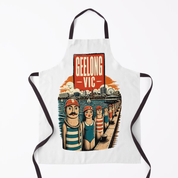Item preview, Geelong Victoria Australia Vintage Travel Poster designed and sold by TravelersGems.