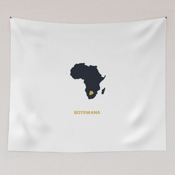 Item preview, Botswana Highlighted on Africa Map Print designed and sold by Whoopau.