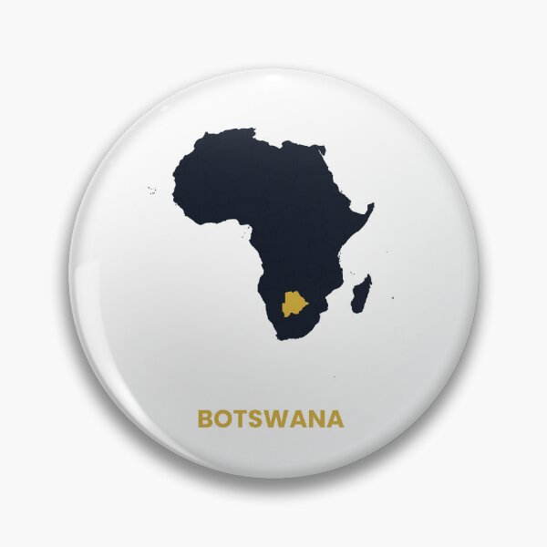 Item preview, Botswana Highlighted on Africa Map Print designed and sold by Whoopau.