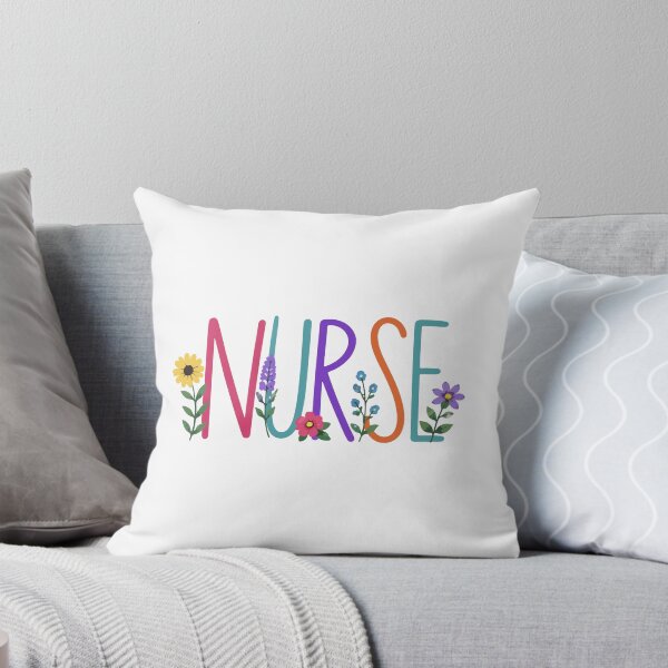 Item preview, NURSE Delicate Floral Lettering designed and sold by YNELENT.