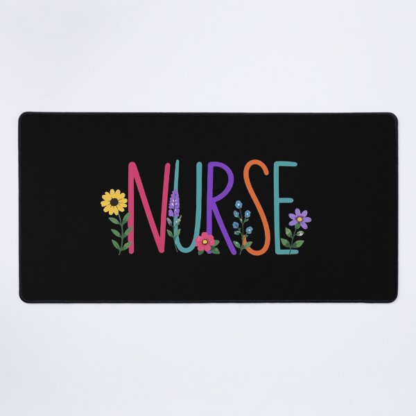 Item preview, NURSE Delicate Floral Lettering designed and sold by YNELENT.