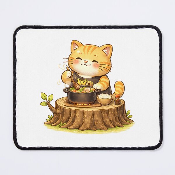 Item preview, Kawaii Orange Cat Cooking Cute Cartoon Animal Design designed and sold by Wawa5656.