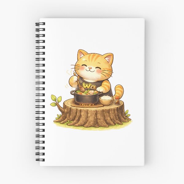 Item preview, Kawaii Orange Cat Cooking Cute Cartoon Animal Design designed and sold by Wawa5656.
