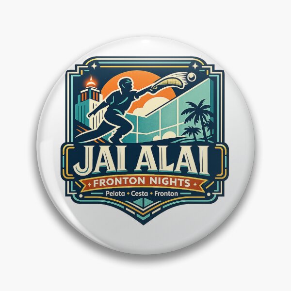 Item preview, Jai Alai Fronton Nights – Vintage Retro Sports Art designed and sold by Past in Threads.