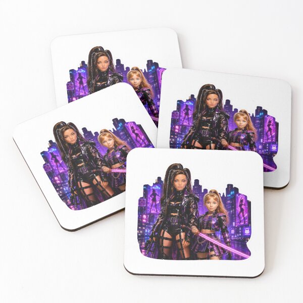 Item preview, Cyberpunk Mother Daughter Duo designed and sold by Moxie-Cat-Universe.