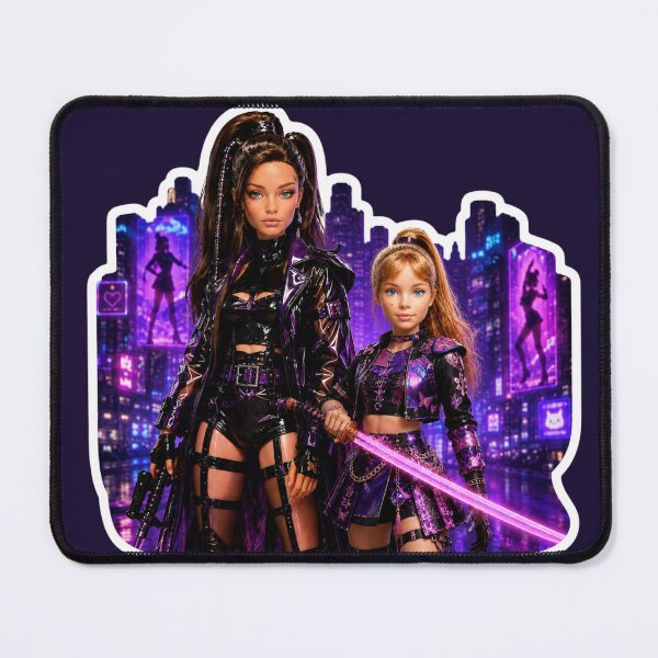 Item preview, Cyberpunk Mother Daughter Duo designed and sold by Moxie-Cat-Universe.