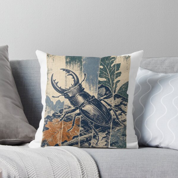 Item preview, Stag Beetle on the Forest Floor Wild Animal Wildlife Painting designed and sold by VisualArtsOasis.
