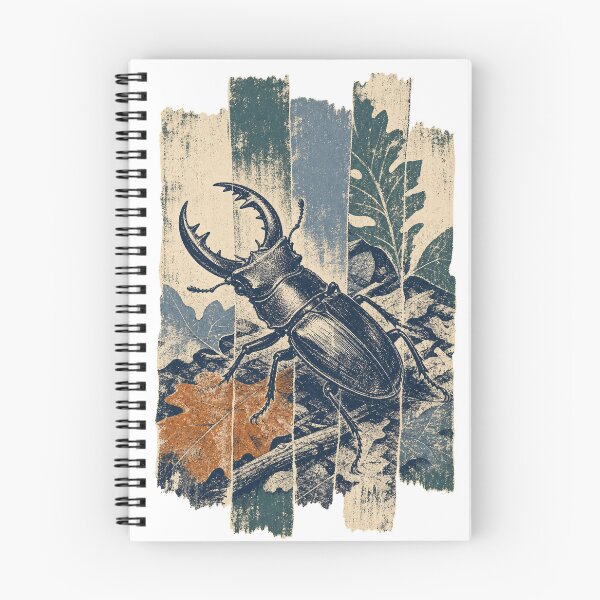 Item preview, Stag Beetle on the Forest Floor Wild Animal Wildlife Painting designed and sold by VisualArtsOasis.