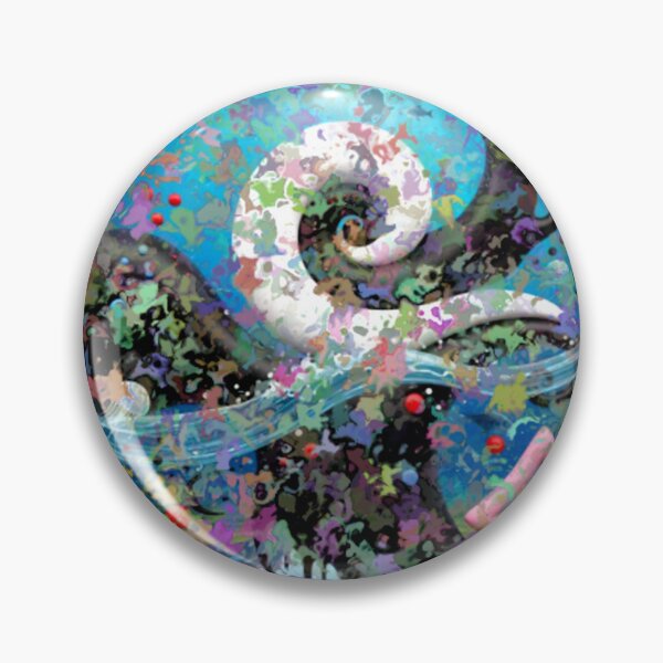 Item preview, yin and flow sky ocean C slick colorful geometric abstract design designed and sold by SmashingDeals.