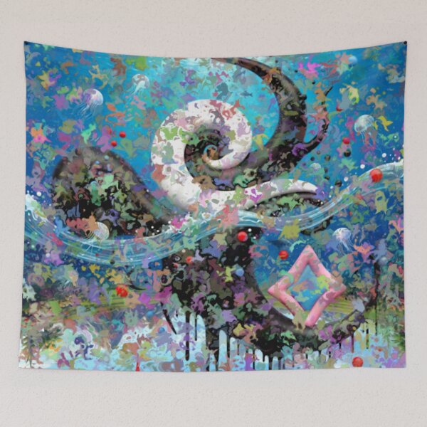 Item preview, yin and flow sky ocean C slick colorful geometric abstract design designed and sold by SmashingDeals.