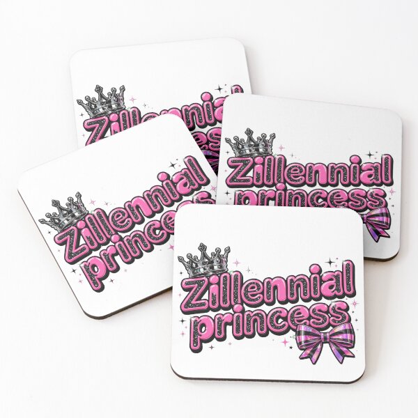 Item preview, Zillennial Princess Black and Hot Pink Edgy Baddie - Y2K Glitter Crown Bow Sticker designed and sold by Neurospicy Trolls.
