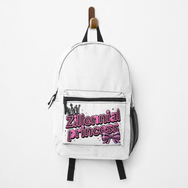 Item preview, Zillennial Princess Black and Hot Pink Edgy Baddie - Y2K Glitter Crown Bow Sticker designed and sold by Neurospicy Trolls.
