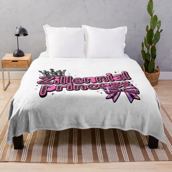 Item preview, Zillennial Princess Black and Hot Pink Edgy Baddie - Y2K Glitter Crown Bow Sticker designed and sold by Neurospicy Trolls.