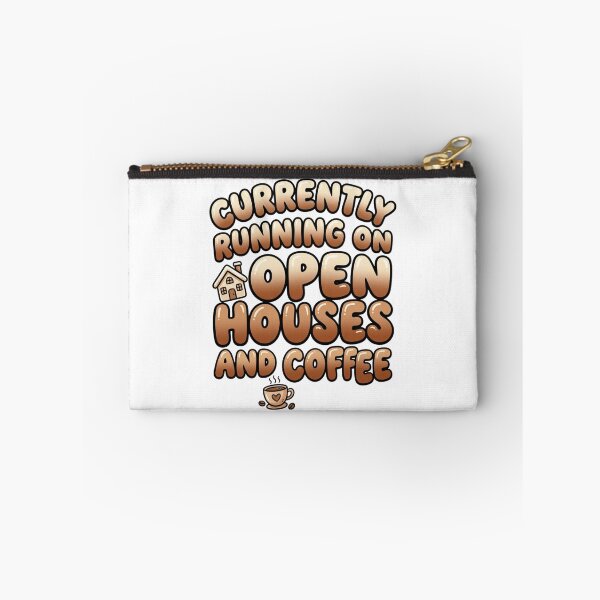 Item preview, Running On Open Houses And Coffee Funny Quote designed and sold by StickVerse by Owais.