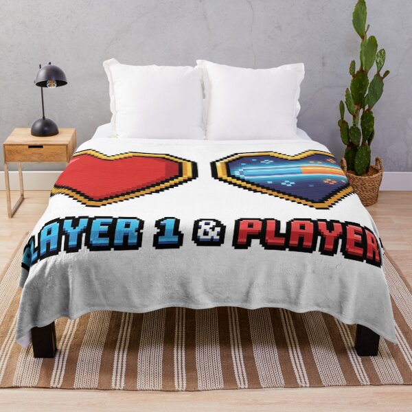 Item preview, Player 1 Player 2 Pixel Heart Gamer Couple designed and sold by BobbyTee Merch.