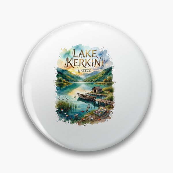 Item preview, Lake Kerkini Greece Fishing Travel Sticker designed and sold by Imaginarium of Chaos falcon88 .