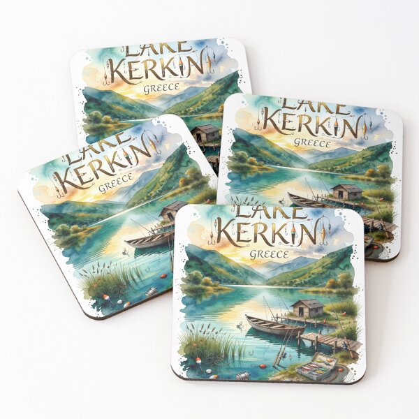 Item preview, Lake Kerkini Greece Fishing Travel Sticker designed and sold by Imaginarium of Chaos falcon88 .