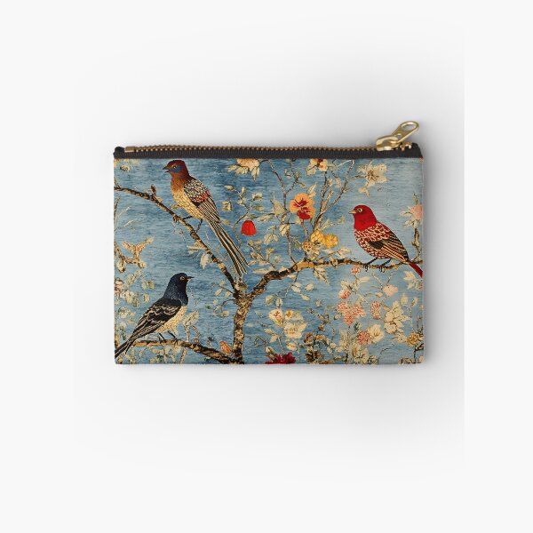 Item preview, Chinese Oriental Bird Floral Tapestry Vintage Textile Pattern designed and sold by GrinGalore.