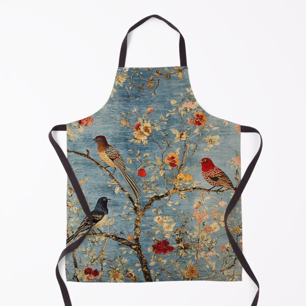 Item preview, Chinese Oriental Bird Floral Tapestry Vintage Textile Pattern designed and sold by GrinGalore.