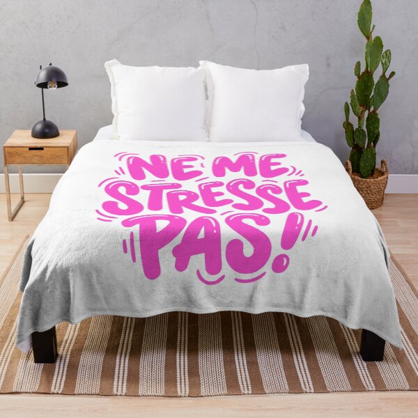 Item preview, Ne Me Stresse Pas French Funny Pink Embrace Calm designed and sold by AntiqueImages.