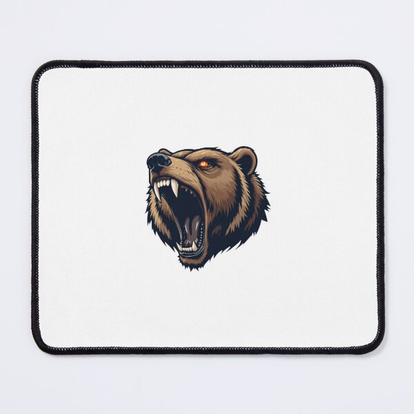 Item preview, Roaring Grizzly Bear Head-Aggressive Wild Animal Mascot designed and sold by SultanasStudio.