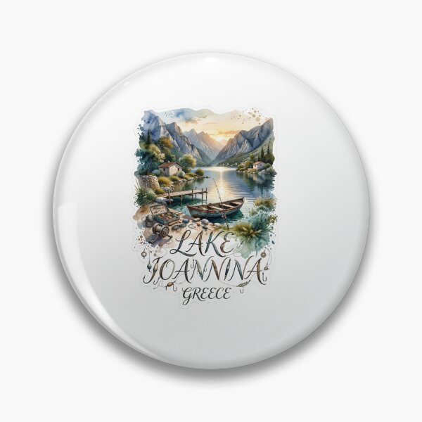 Item preview, Lake Ioannina Greece Fishing Travel Sticker designed and sold by Imaginarium of Chaos falcon88 .