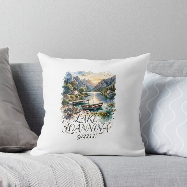 Item preview, Lake Ioannina Greece Fishing Travel Sticker designed and sold by Imaginarium of Chaos falcon88 .