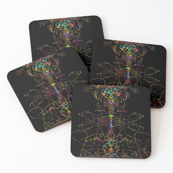 Item preview, Authenticated Neon Entity - Hand-Drawn Abstract Art with Unique Color Hash designed and sold by Outlet Raloel.