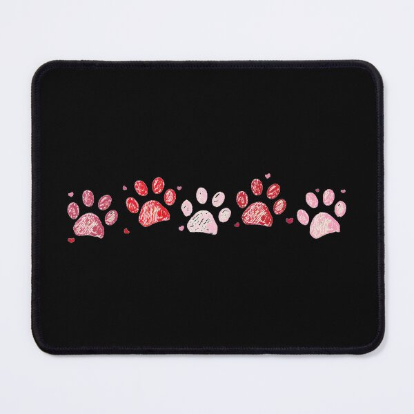 Item preview, Cute Paw Print Pattern Red Pink Hearts Graphic designed and sold by GiaoCalonas.