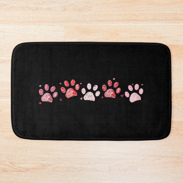 Item preview, Cute Paw Print Pattern Red Pink Hearts Graphic designed and sold by GiaoCalonas.