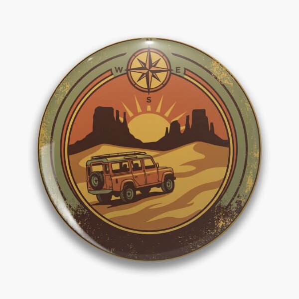 Item preview, Vintage Desert Explorer Adventure Badge designed and sold by TheOctopusArt.