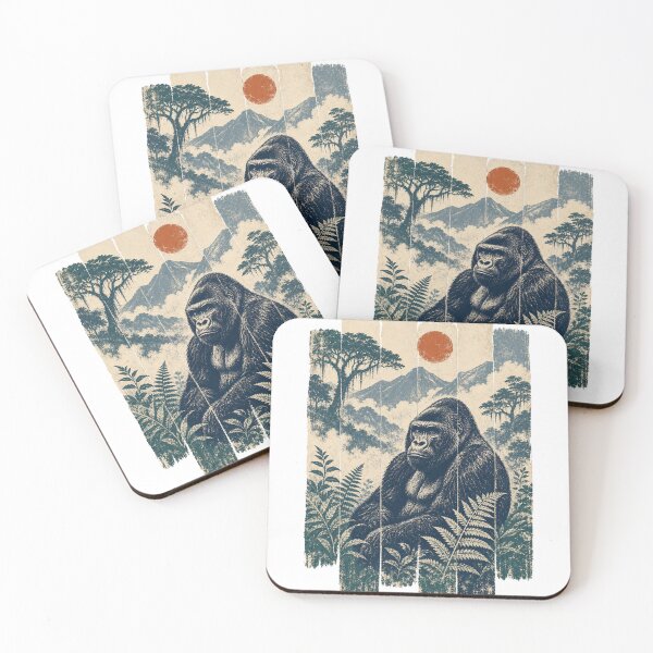 Item preview, Mountain Gorilla in the Cloud Forest Wild Animal Nature Wall Art designed and sold by VisualArtsOasis.