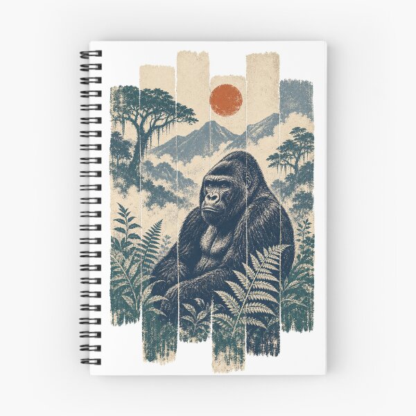 Item preview, Mountain Gorilla in the Cloud Forest Wild Animal Nature Wall Art designed and sold by VisualArtsOasis.