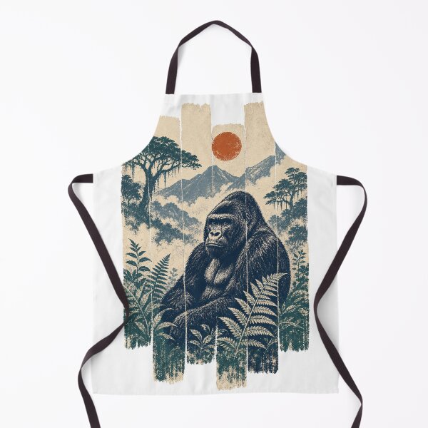 Item preview, Mountain Gorilla in the Cloud Forest Wild Animal Nature Wall Art designed and sold by VisualArtsOasis.