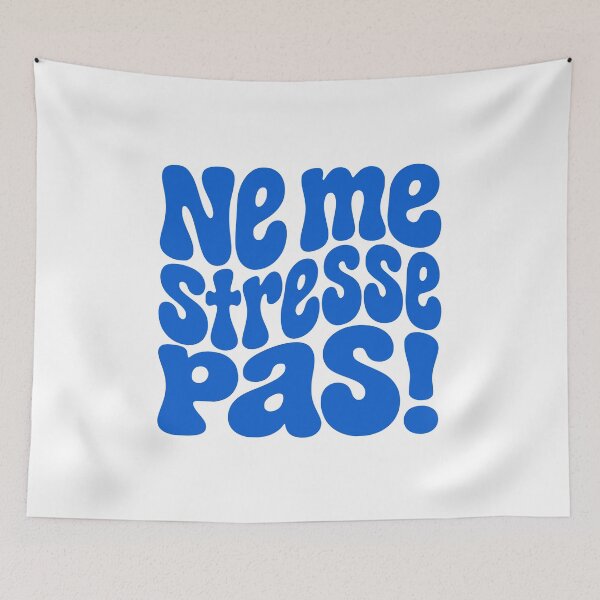 Item preview, Ne me stresse pas French Cool Retro 70s Style designed and sold by AntiqueImages.