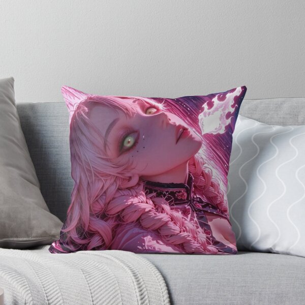 Item preview, Pink Flame Siren – Gothic Anime Girl with Pink Braids and Cosmic Fire designed and sold by Dyan4.