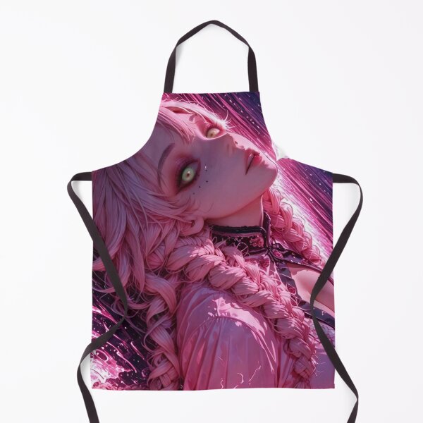 Item preview, Pink Flame Siren – Gothic Anime Girl with Pink Braids and Cosmic Fire designed and sold by Dyan4.