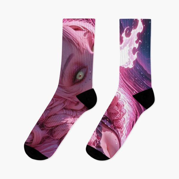 Item preview, Pink Flame Siren – Gothic Anime Girl with Pink Braids and Cosmic Fire designed and sold by Dyan4.