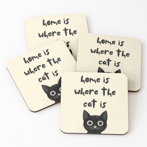 Item preview, Home Is Where the Cat Is – Vintage Cat Lover Design designed and sold by Rooted & Co.