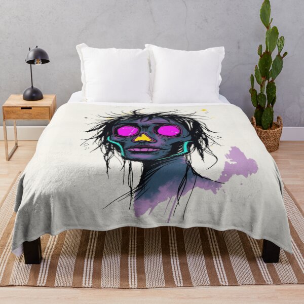 Item preview, Neon Pink Eyes Gothic Zombie Sketch Art designed and sold by ERODED SELF.