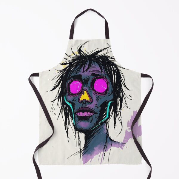 Item preview, Neon Pink Eyes Gothic Zombie Sketch Art designed and sold by ERODED SELF.
