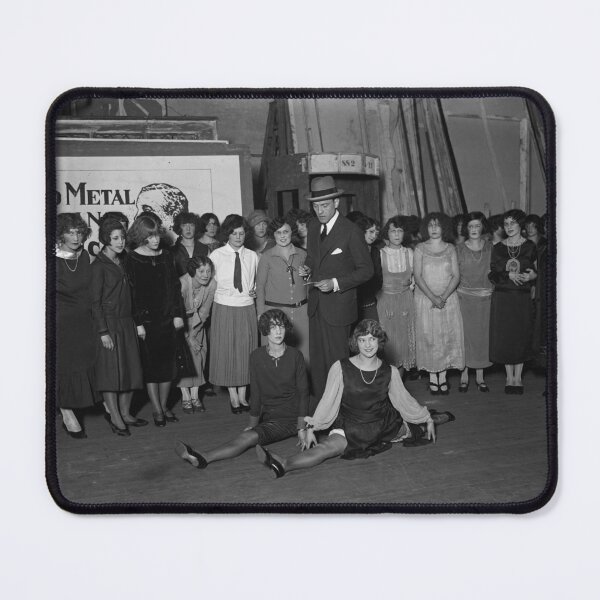 Item preview, Split decision, hilarious 1925 flappers doing splits black and white fine art photograph designed and sold by Astrid Arkhangelsky.