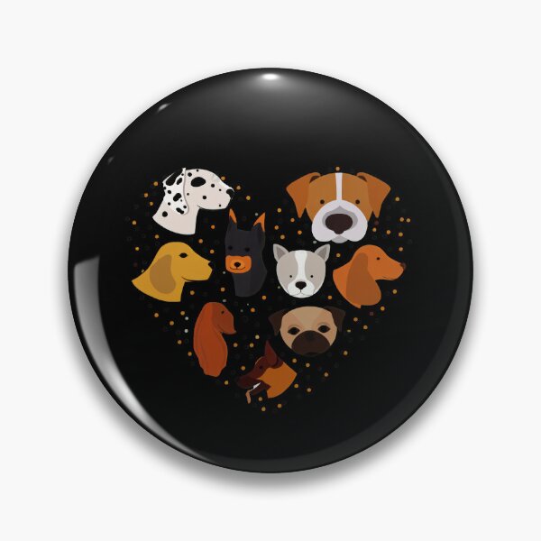 Item preview, Dog Breed Heart Faces Dot Outline Art designed and sold by GiaoCalonas.
