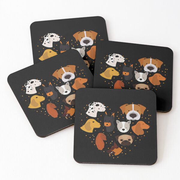 Item preview, Dog Breed Heart Faces Dot Outline Art designed and sold by GiaoCalonas.